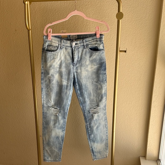 Current/Elliott Acid Washed Distressed Skinny Jeans - Picture 2 of 10
